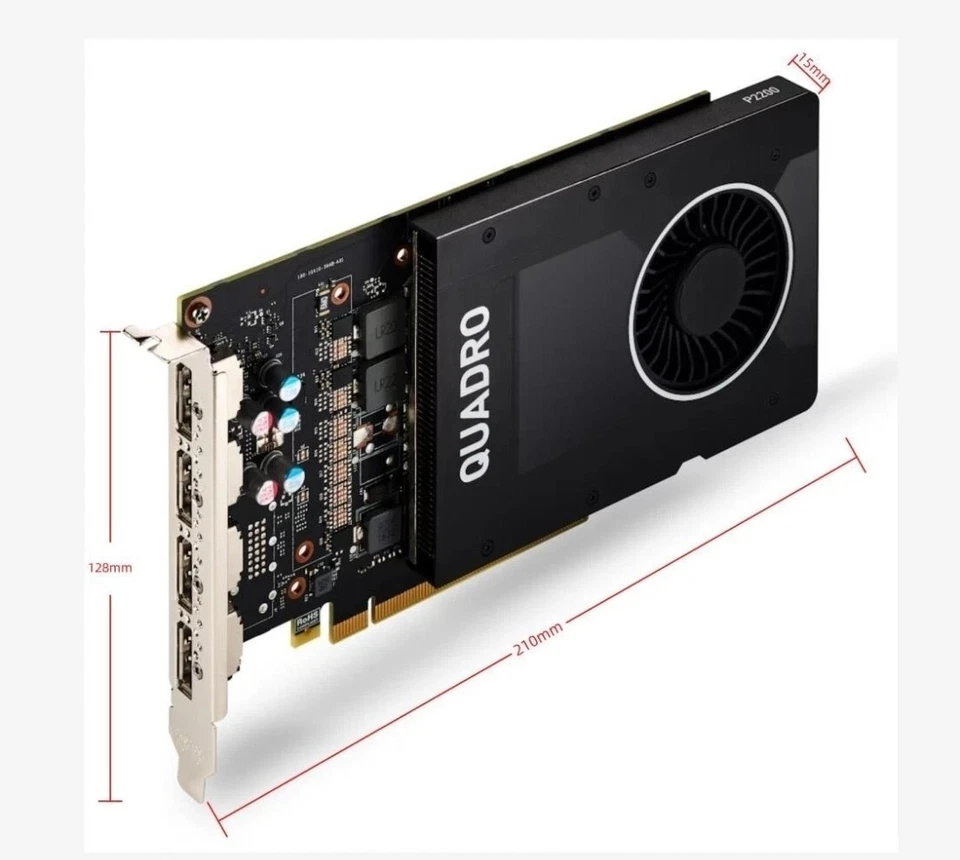 BULK PNY Nvidia QUADRO P2200 5GB GDDR5x PCIE graphic card CUDA Cores DisplayPort - Image 3 of 4