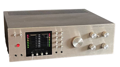 Vintage Harman Kardon A-402 40W Dual-Power Supply Amplifier, Pro.  Serviced
