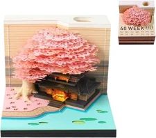 3D Calendar 2026 Stereoscopic Creative Desktop Notepad Calendar Family Planner _