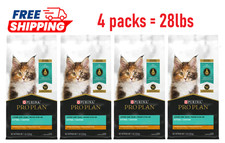4 packs - Purina Pro Plan Kitten Chicken & Rice Formula Dry Cat Food, 7lb Bag 2.21 per pound