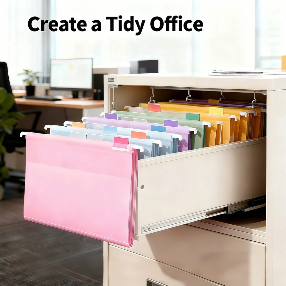 10PCS Eco Friendly Hanging File Folders Durable Organizer Sustainable Storage - Image 2 of 4