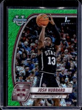 Josh Hubbard 2024-25 Bowman University Chrome #35 Green Shimmer
