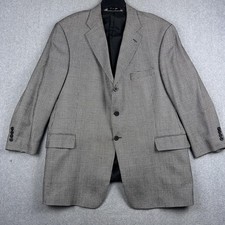 John W Nordstrom Loro Piana Blazer Mens 48R Gray Plaid Cashmere 3 Button Coat