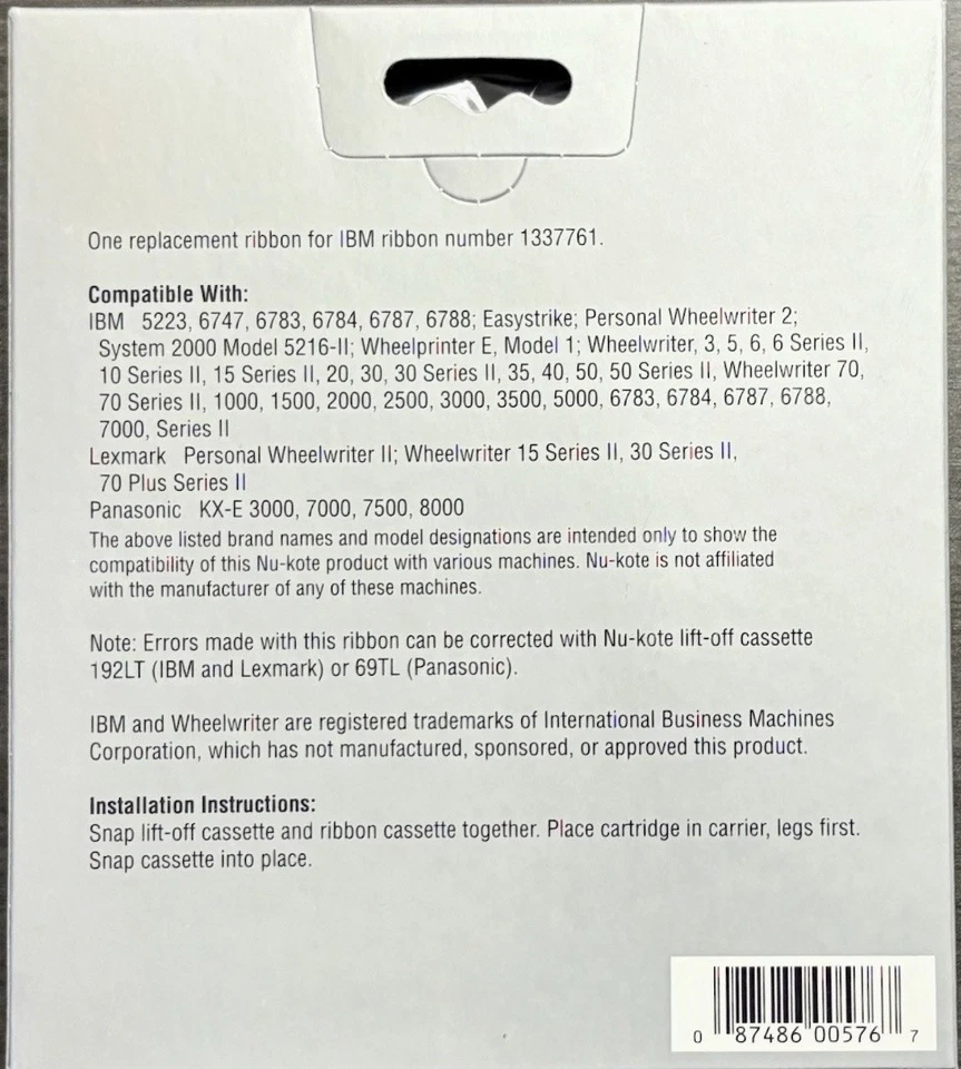 2X Nukote Replacement Ribbon B192 for IBM Wheelwriter - Image 3 of 4