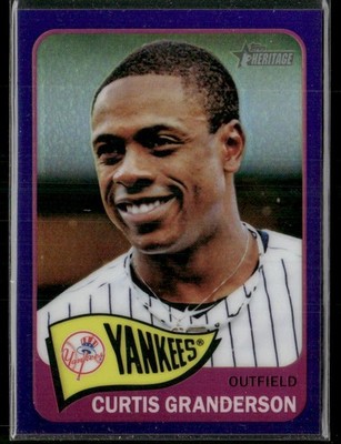 2014 Topps Heritage #THC-497 Curtis Granderson Chrome Purple Refractors