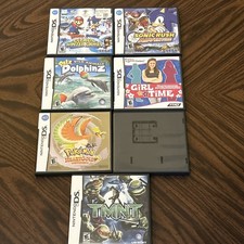 7 EMPTY Nintendo Ds game cases With Manuals