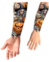 Halloween Tattoo Klebetattoo Mit Hexe & KüRbissen 14 X 30 Cm FüR Halloween