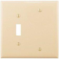 Eaton 2 -Gang Ivory Nylon Wall Plate
