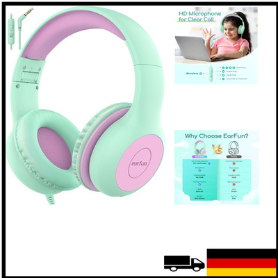 EarFun Kinder Kopfhörer Faltbar Lautstärkeregulierung 85 94dB Audio