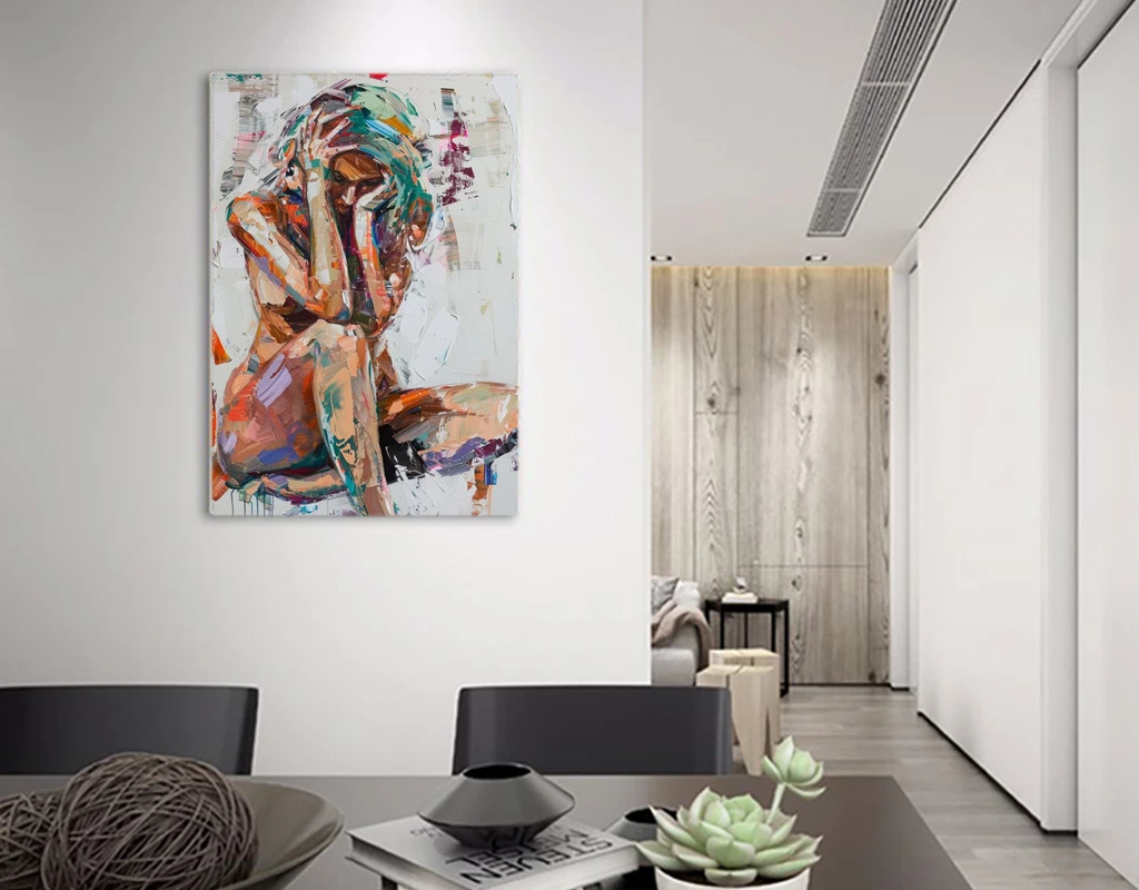 Frau Kunst Farbe Wanddeko Poster Ai Dateiformat