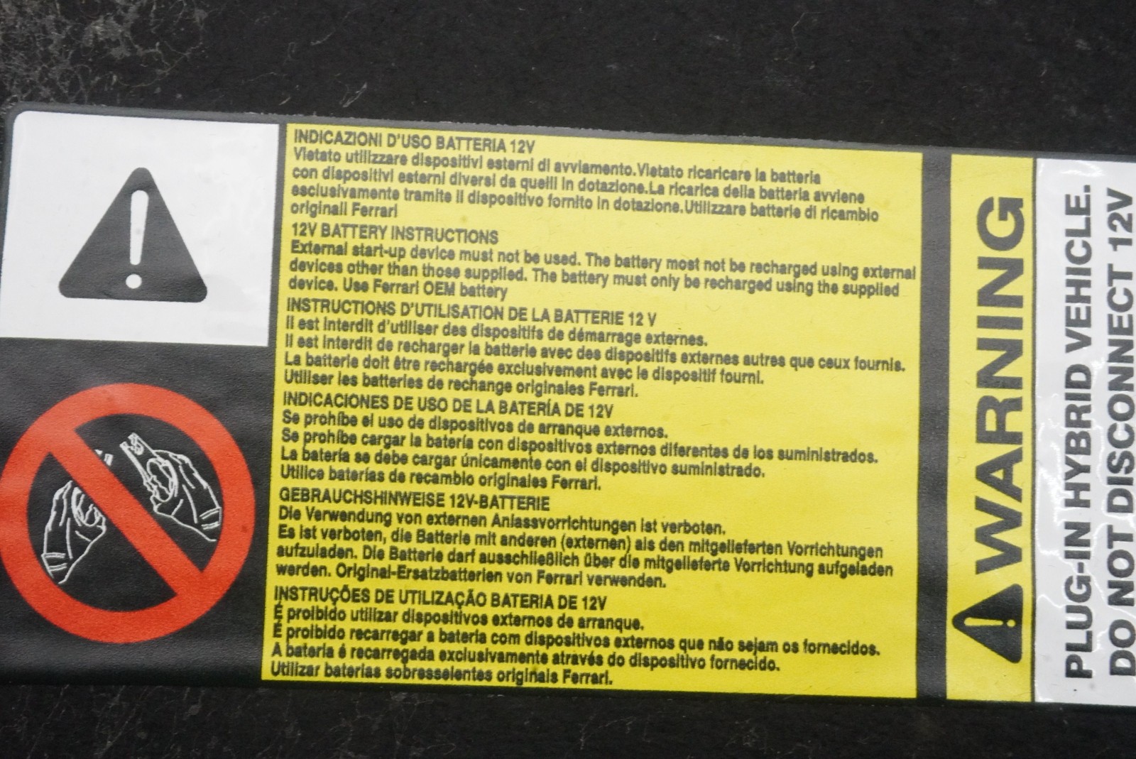 Front Right Passenger Floor Footrest Trim Panel 907490 Ferrari 296 GTB GTS F171