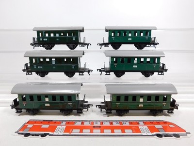 CY253-1# 6x Fleischmann H0 DC Metal Passenger Car DB: 12140/Bi + 83953/Bie