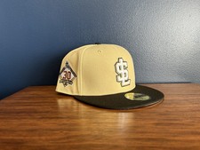 Salt Lake Bees New Era Cap/Hat 5950 7 1/2 30th Anniversary Patch Gray UV