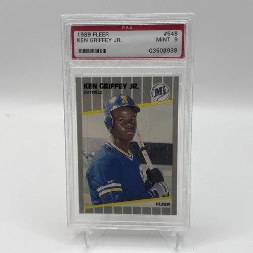 1989 FLEER KEN GRIFFEY JR. #548 PSA 9 MINT (Rookie card) Seattle Mariners