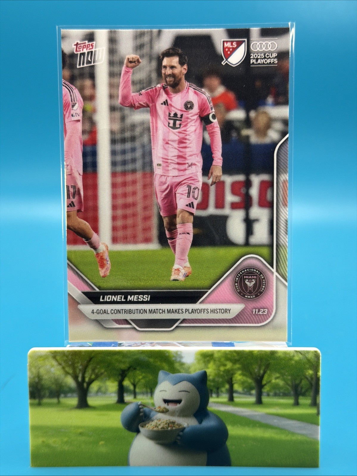 2025 Topps NOW Lionel Messi #133 4-Goal Contribution Match History