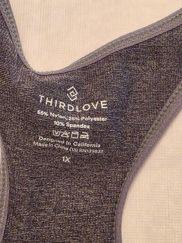 ThirdLove REGGISENO COMFORTSTRETCH LISCIANTE SENZA FILI Grigio 1X - Foto 3 di 6