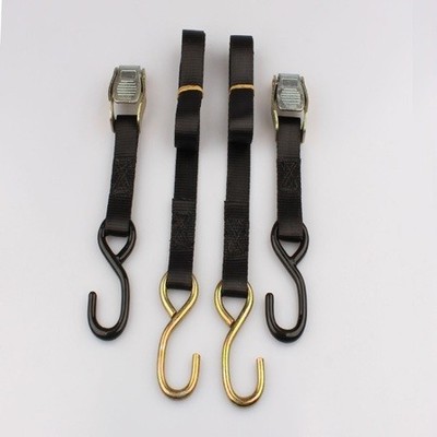 Transportgurt mit Klemmverschluss, S-Harken, 2,5x165cm 680kg schwarz 2Stück