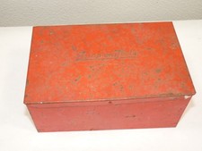 Snap-on Tools Usa Kra-111 Small Red Metal Box W Hinged Lid Used
