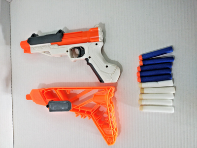 NERF Elite N-Strike Sharpfire Pistol Blaster With Shoulder Stock