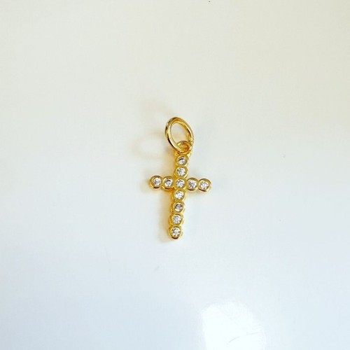 Pandora 14k Gold Sparkling Cross Dangle Charm