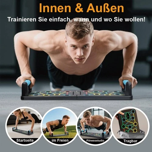 20-in-1 Liegestützebrett Push Up Board inkl. Widerstandsbänder Liegestütze Brett - Bild 11 von 13