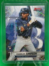 Chandler Simpson Lazer Refractor RC /350 2025 Bowman's Best Tampa Bay Rays #66