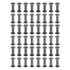 50 Sets Chicago Screws, M5x18mm Nickel Plated Chicago Screw Phillips, Black
