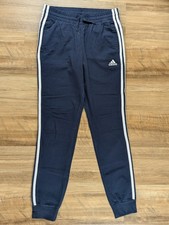 Adidas Women's Iconic 3-Stripes Tricot Training Track Pants Navy Blue Sz S
