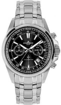 Jacques Lemans - Liverpool Chrono schwarz - 1-2117I - Herrenuhren