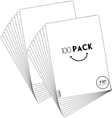 , Pack of 100 5X7 Backing Board