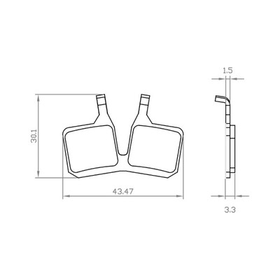 Qukaim Kit di 2 blocchi freno per bici, pastiglie freno a V