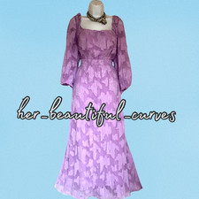 ASOS CURVE EMBROIDERED FLORAL PLEATED WEDDING OCCASION PARTY DRESS SIZE 22