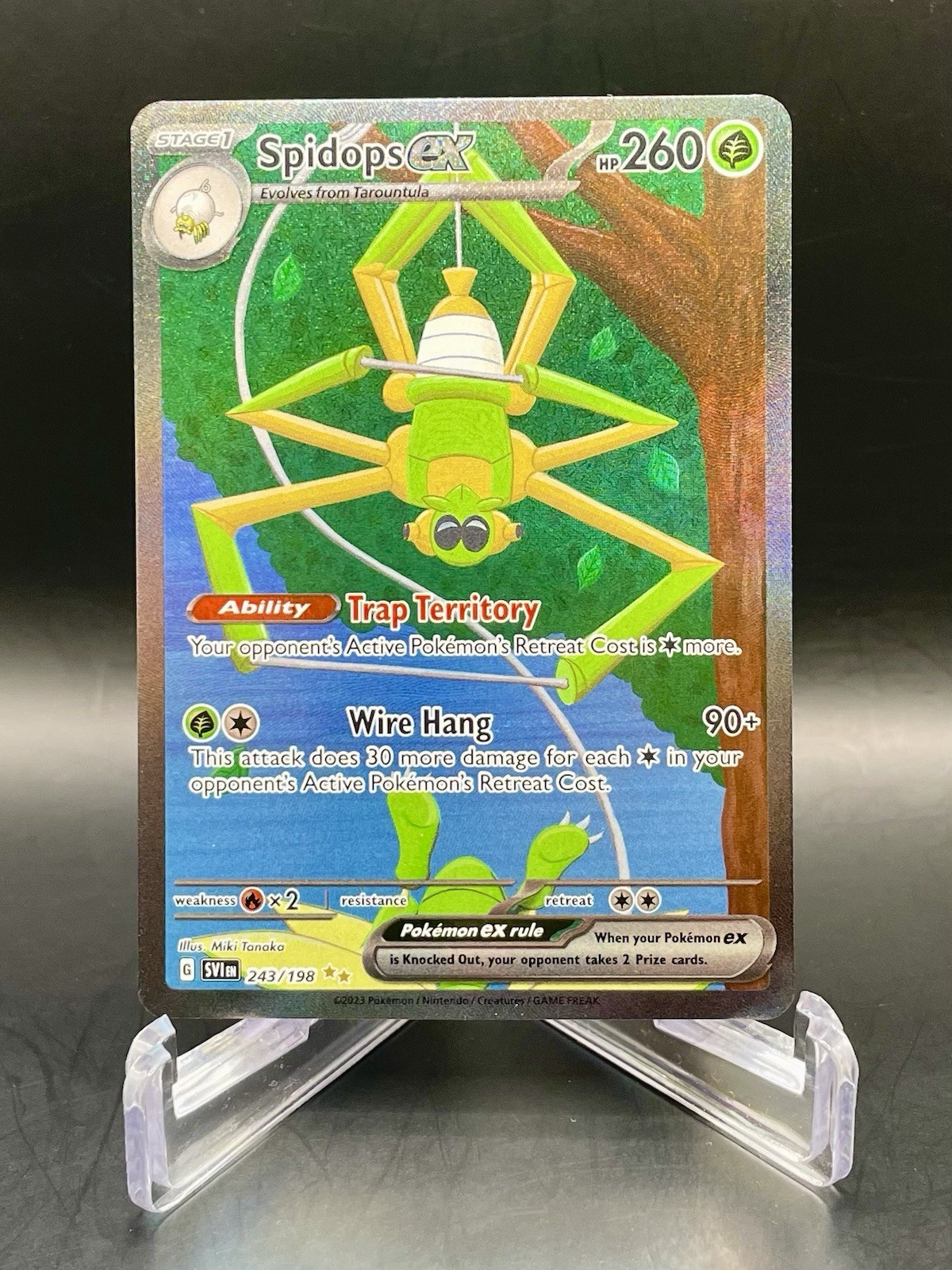 Spidops ex 243/198 SV1 Base Set Special Illustration Rare Holo Pokemon Card NM