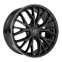 1X Msw (Oz) Msw 44 Gloss Black Polished Lip 9.0Jx20 5X112 ET28
