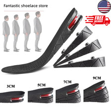 Men Women Invisible Height Increase Insoles Heel Lift Taller Shoe Inserts Pad US