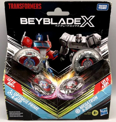 Beyblade X Transformers Optimus Prime 4-60P vs Megatron 4-80B Multipack New