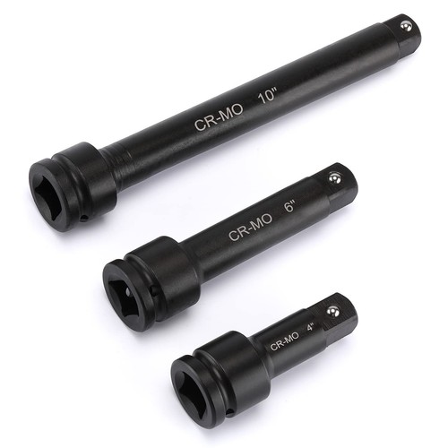 3PCS 3/4" Drive Impact Extension Bar, 4",6",10", Impact Wrench Extensions, CR-MO - Picture 2 of 6