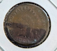 One  1883 Indian Head One Cent    Raw    1c Coin      A152