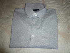 Express Shirt Men Size Medium Cotton/Nylon Stretch Reg. Fit Gray Figures