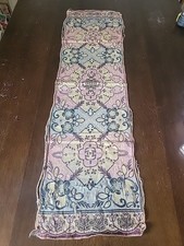 Vintage turecki bieżnik oushak bawełna 12"x40" ręcznie tkany