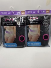 Maidenform Flexees Brief FP0051 Women's Firm Control Shapewear 2 pack 3XL Black