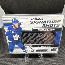 Upper Deck Engrained Rookie Signature Shots Rasmus Sandin Auto RSS-SA /249 Leafs