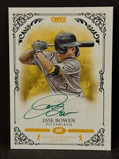 2022 Onyx Vintage JASE BOWEN Baseball Green Ink AUTO /50