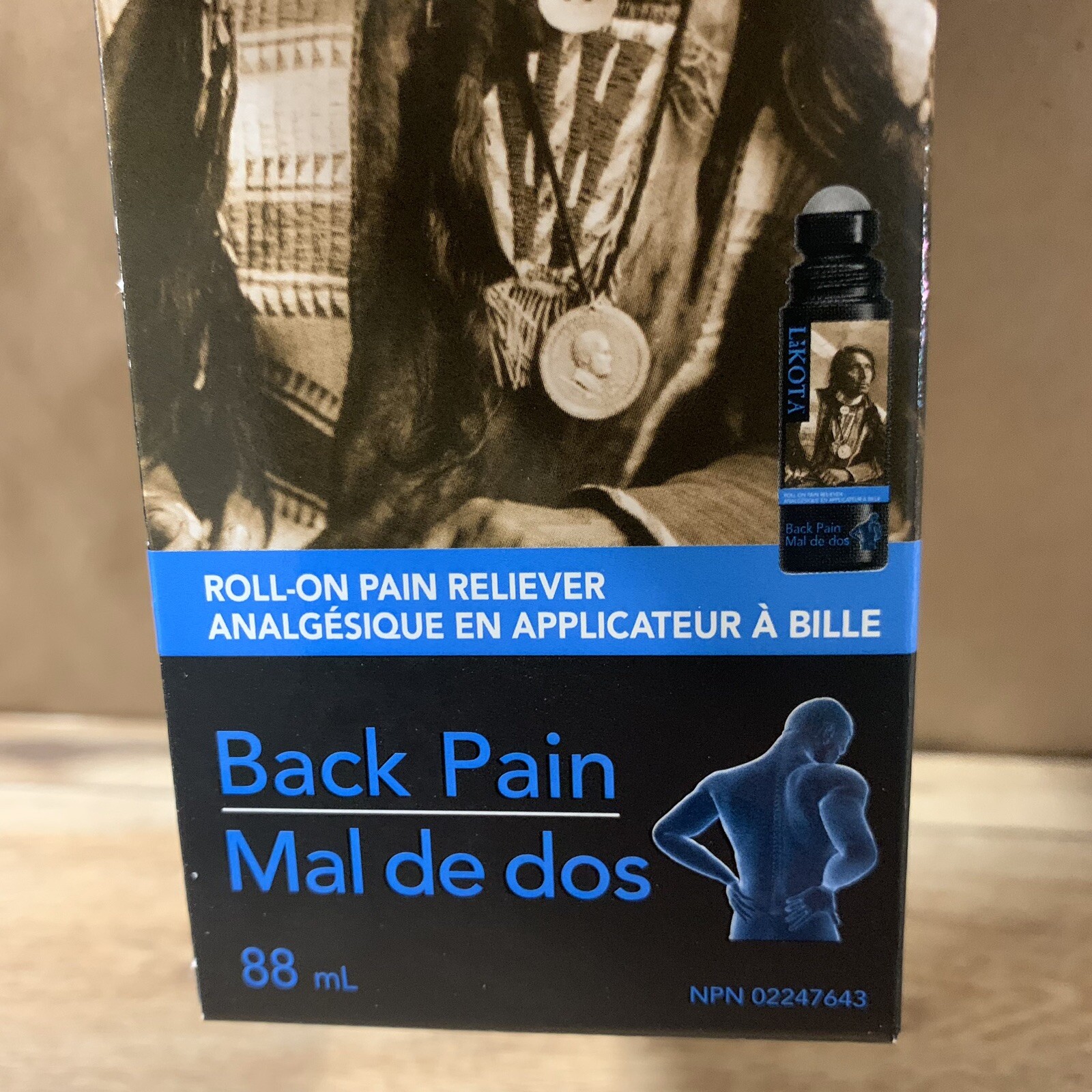 Lakota Back Pain Topical Pain Reliever 88ml / 3 FL Oz Rollon for