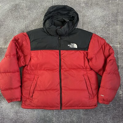 THE NORTH FACE / 90s/Nuptse Jacket/700fill/ダウンジャケット/L/ナイロン/RED/レッド/無地// s-l400.jpg