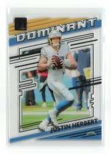 JUSTIN HERBERT #cd-jh 2021 PANINI CLEARLY DONRUSS CHARGERS DOMINANT