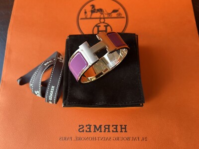 HERMÈS Hermes Paris Clic Clac H Bracelet Rose Azalee Rose Gold PM