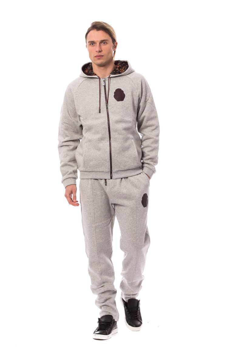 BILLIONAIRE COUTURE Tuta Grigia Cotone Set Pantaloni Maglione S. 3XL