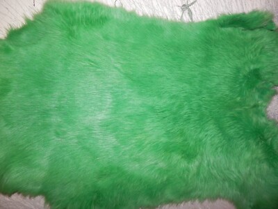 10.5''x16'' KELLY GREEN Rabbit Skin Hide Pelt Craft #1544