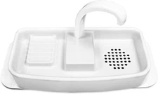 Sink Twice Adaptable for tanks 17.5” – 20.5" (measured up to 20 in, White 